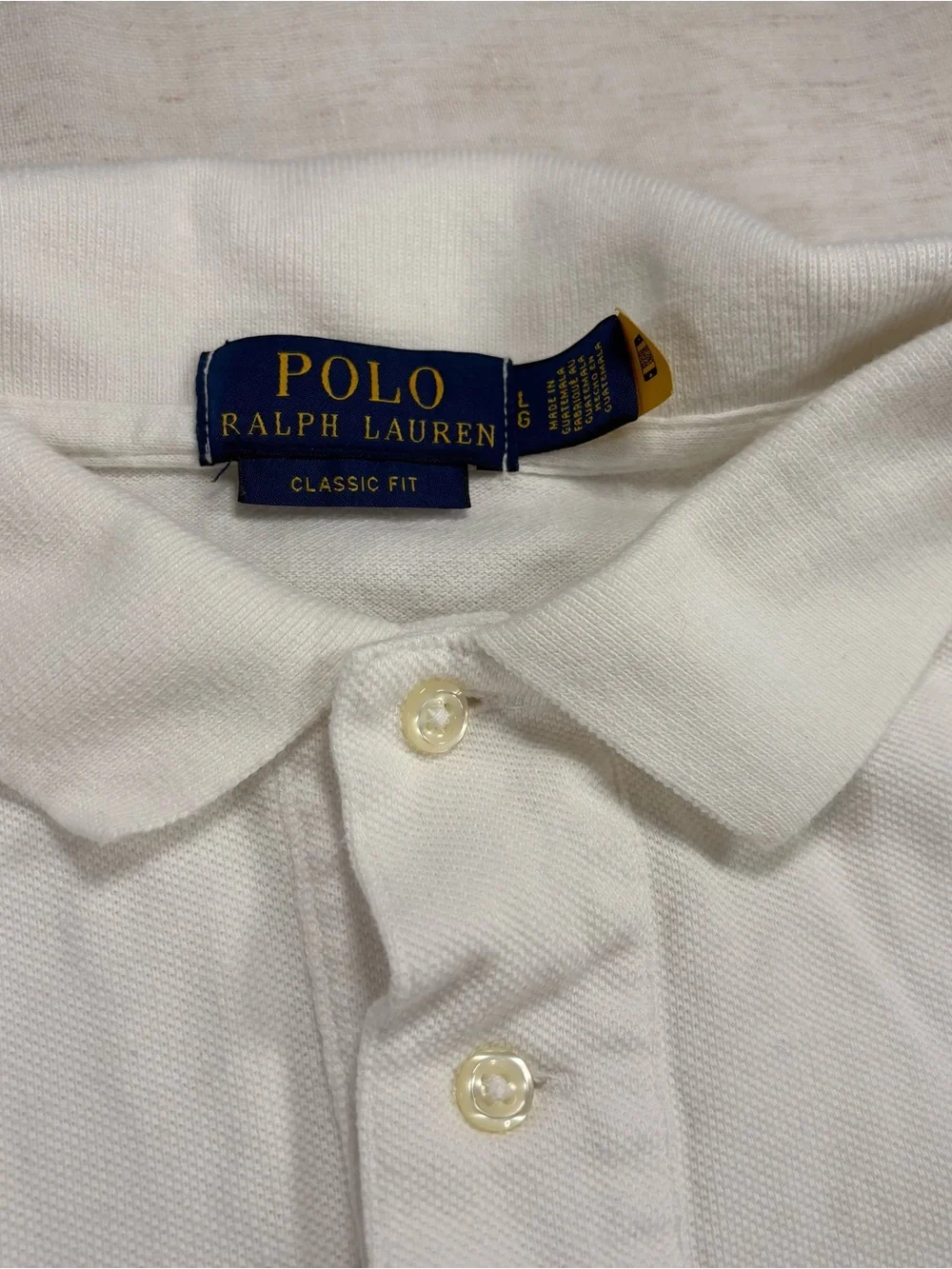 Polo by Ralph Lauren White Classic Cotton Polo Shirt
